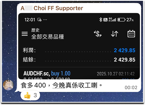 食多400，今晚真係收工喇
